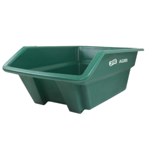 400 Litre Wheelbarrow / ATV Trailer Body (Green) front view