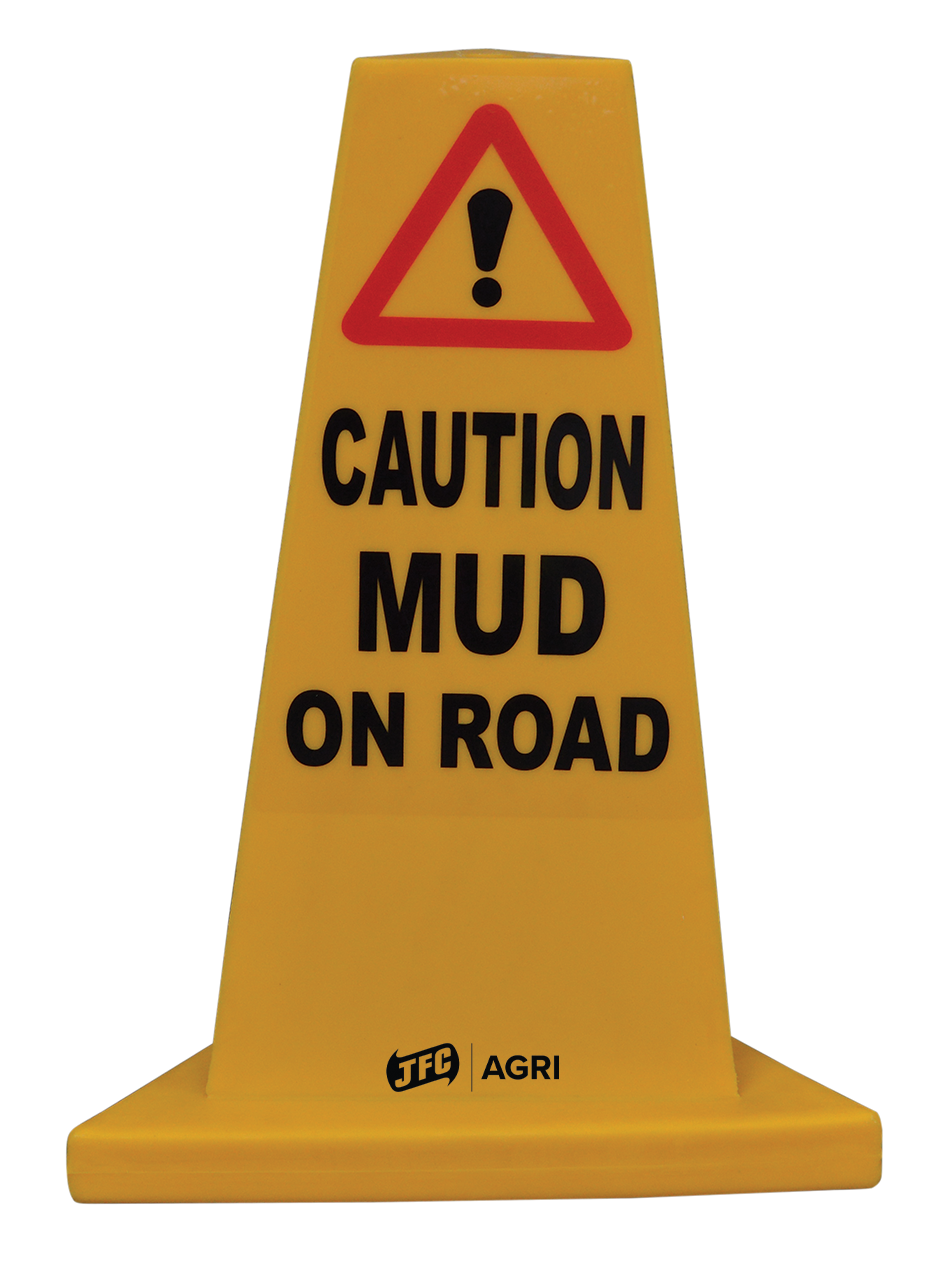 Yellow Hazard Cone (Mud on Road)