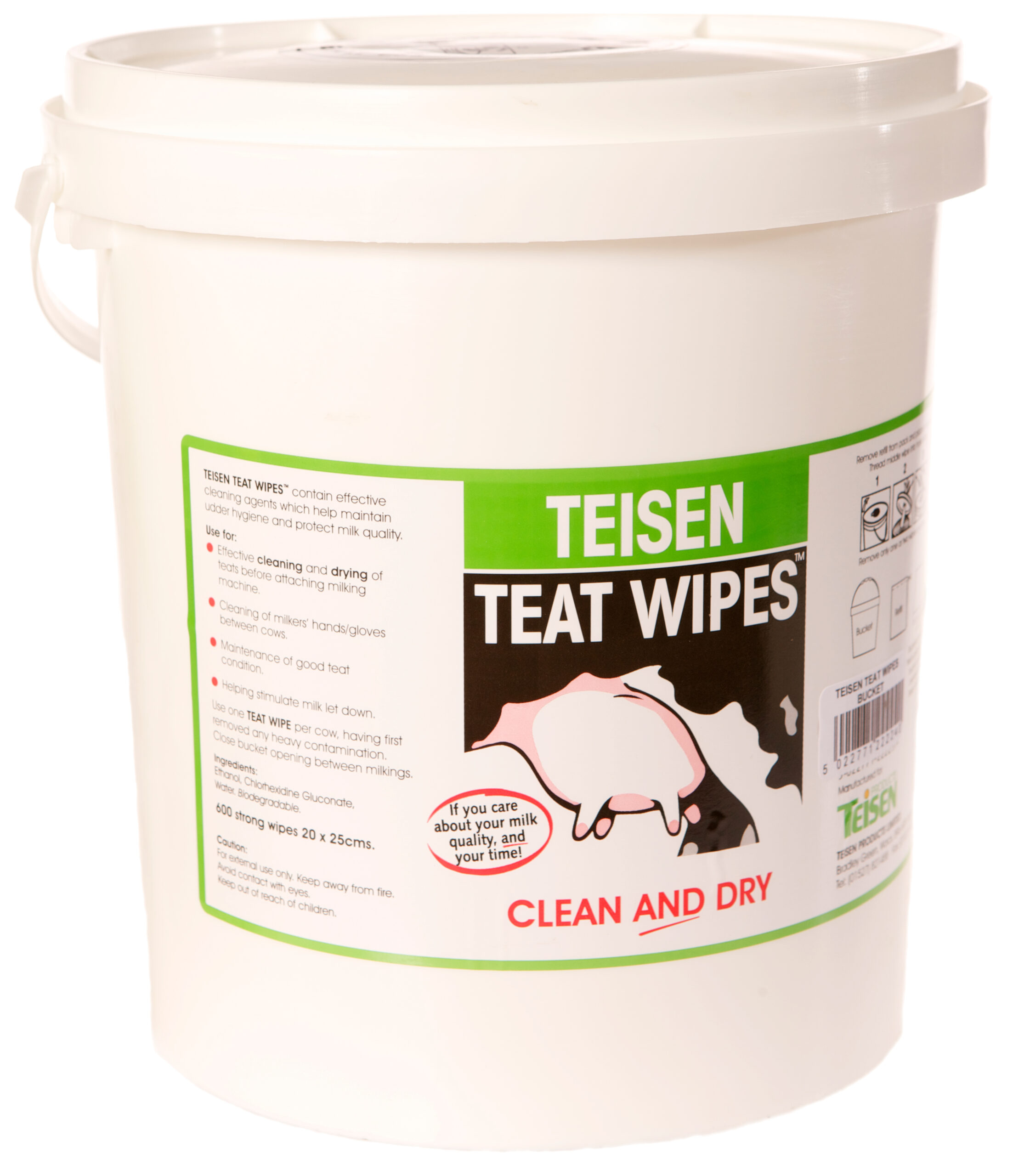 Teisen Teat Wipes-Bucket